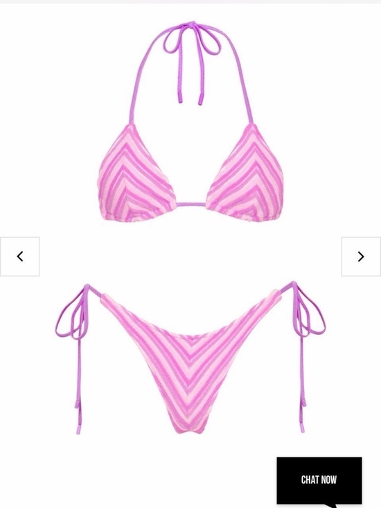 triangl swimwear Other - triangl swimwear Pink Chevron Tie-Side Triangle Bikini